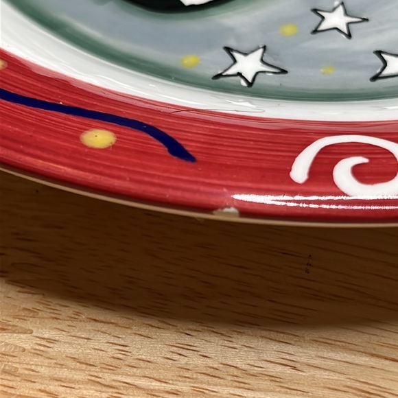 Set of 2 CHRISTMAS THEME Holiday Plates ANGEL And SANTA - Picture 9 of 12